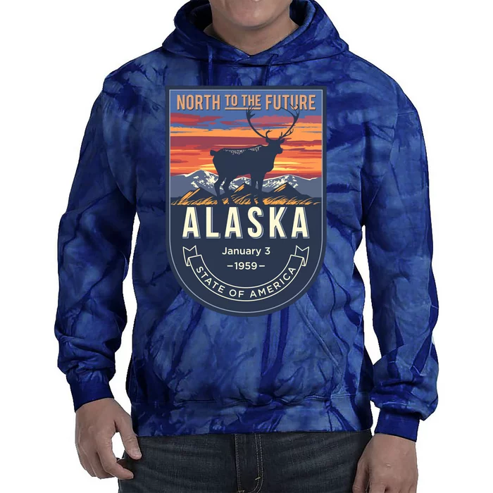 Alaska State Emblem Tie Dye Hoodie