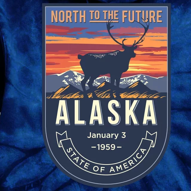 Alaska State Emblem Tie Dye Hoodie