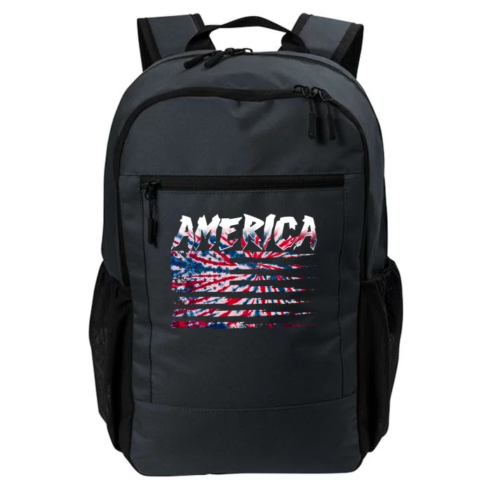 America Lightning Bolt USA Tie Dye Flag Daily Commute Backpack