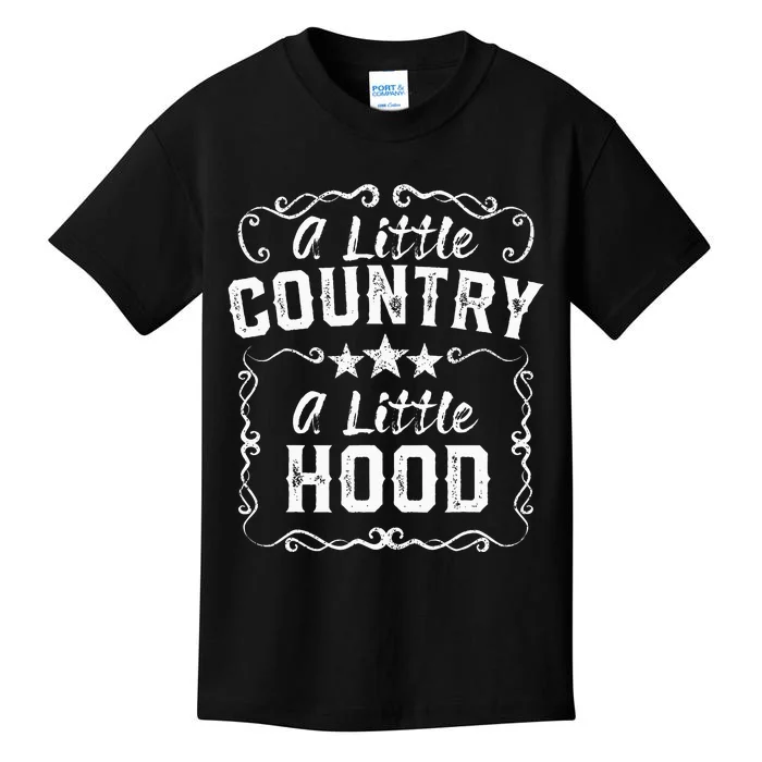 A Little Bit Country A Little Bit Hood Music Concert Gift Kids T-Shirt