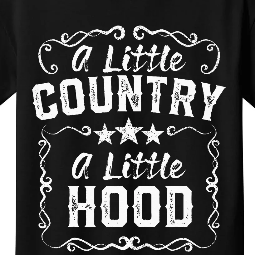 A Little Bit Country A Little Bit Hood Music Concert Gift Kids T-Shirt