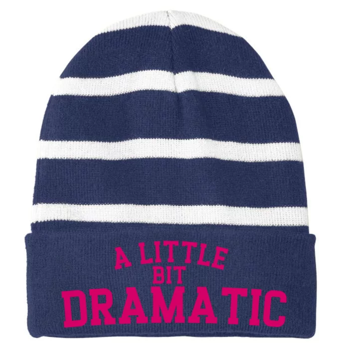 A Little Bit Dramatic Striped Beanie with Solid Band