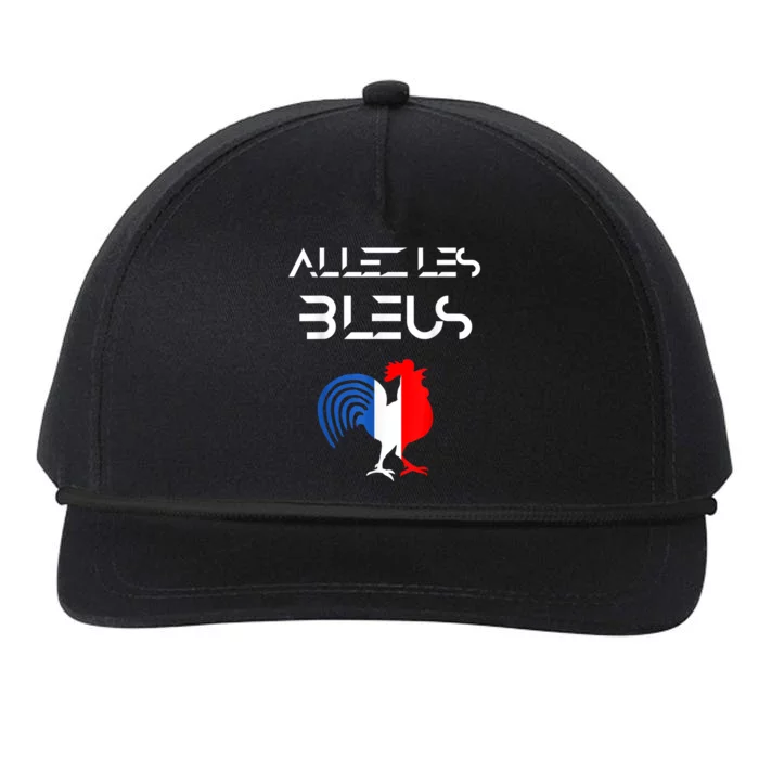 Allez les Bleus France Soccer World Football Hen French Flag Snapback Five-Panel Rope Hat