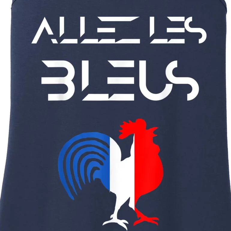 Allez les Bleus France Soccer World Football Hen French Flag Ladies Essential Tank