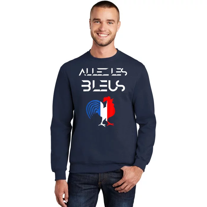 Allez les Bleus France Soccer World Football Hen French Flag Tall Sweatshirt