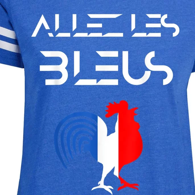 Allez les Bleus France Soccer World Football Hen French Flag Enza Ladies Jersey Football T-Shirt