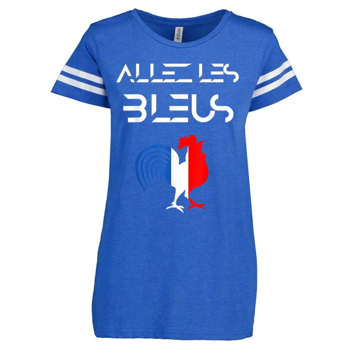 Allez les Bleus France Soccer World Football Hen French Flag Enza Ladies Jersey Football T-Shirt