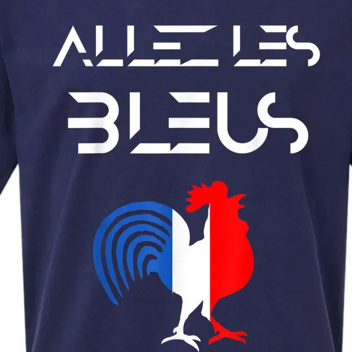 Allez les Bleus France Soccer World Football Hen French Flag Sueded Cloud Jersey T-Shirt