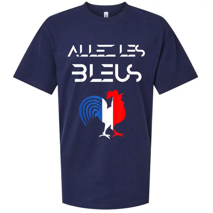 Allez les Bleus France Soccer World Football Hen French Flag Sueded Cloud Jersey T-Shirt