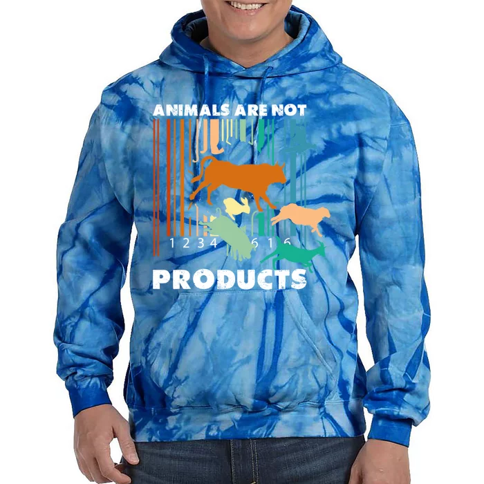 Animal Liberation Barcode Retro Welfare Animal Rights Gift Tie Dye Hoodie