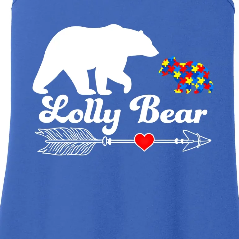 Autism Lolly Bear Puzzle Autism Awareness Autistic Support Gift Ladies Essential Tank