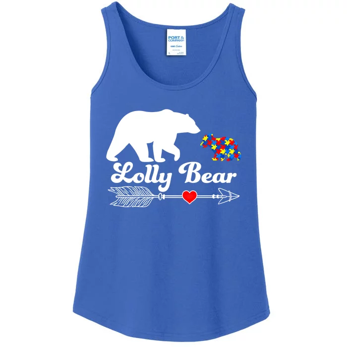 Autism Lolly Bear Puzzle Autism Awareness Autistic Support Gift Ladies Essential Tank