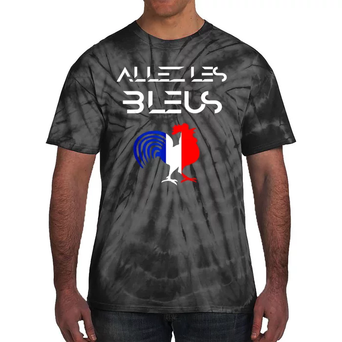 Allez Les Bleus France Soccer World Football Hen French Flag Tie-Dye T-Shirt