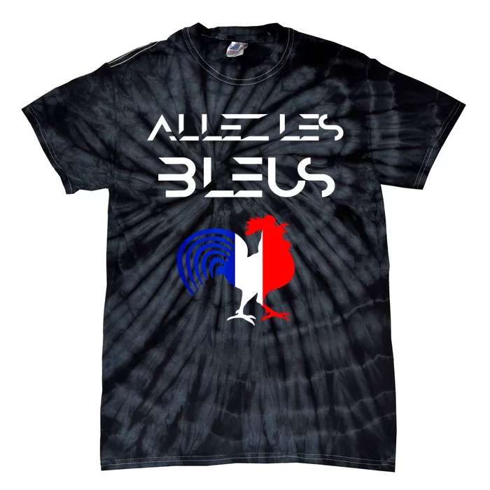 Allez Les Bleus France Soccer World Football Hen French Flag Tie-Dye T-Shirt