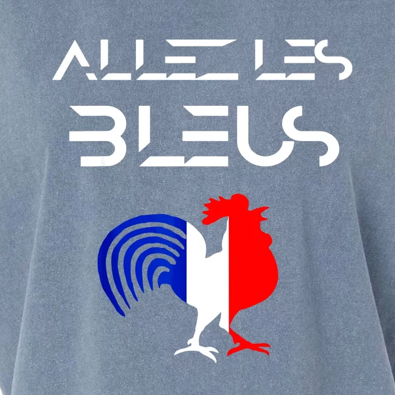 Allez Les Bleus France Soccer World Football Hen French Flag Garment-Dyed Women's Muscle Tee