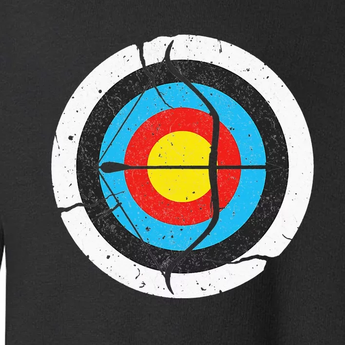 Archery Longbow Bow and Arrow Archer Target Distressed Toddler Sweatshirt