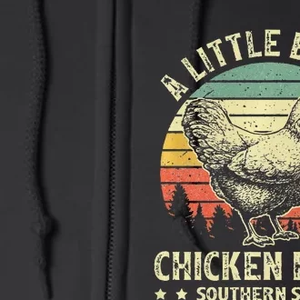 A Little Bit Of Chicken Fried Southern Fast Food Lover Full Zip Hoodie