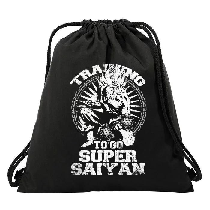 Anime Lover Bodybuilder Funny Workout Fitness Gym Gift Drawstring Bag