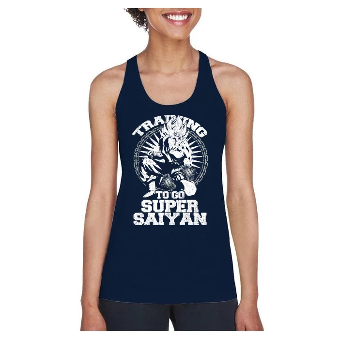 Anime Lover Bodybuilder Funny Workout Fitness Gym Gift Women's Racerback Tank