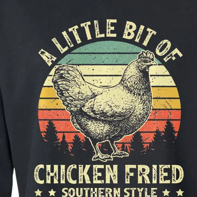 A Little Bit Of Chicken Fried Southern Fast Food Lover Cropped Pullover Crew