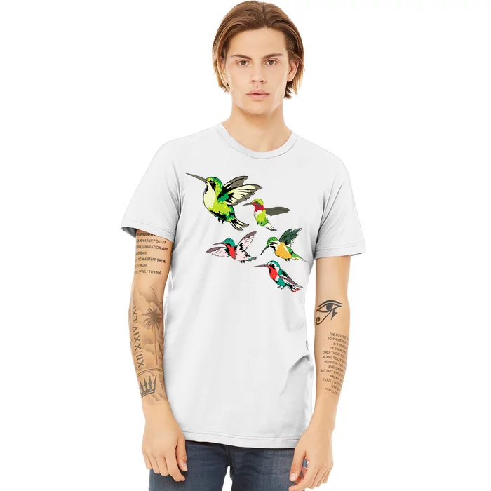 Animal Lover Birdwatching Beautiful Bird Hummingbird Premium T-Shirt