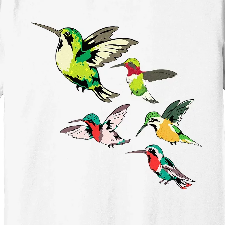 Animal Lover Birdwatching Beautiful Bird Hummingbird Premium T-Shirt