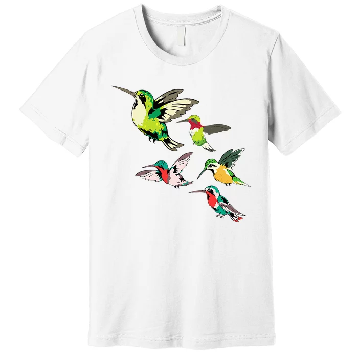 Animal Lover Birdwatching Beautiful Bird Hummingbird Premium T-Shirt