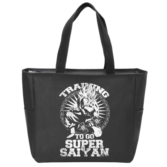 Anime Lover Bodybuilder Workout Fitness Gym Gift Zip Tote Bag