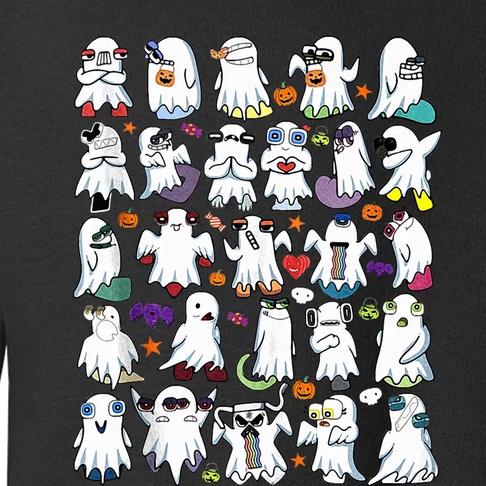 Alphabet Lore Boo Halloween Ghost Pumpkin Toddler Sweatshirt