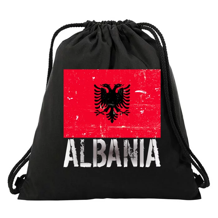 Albania Flag Albanians Soccer Football Team Drawstring Bag