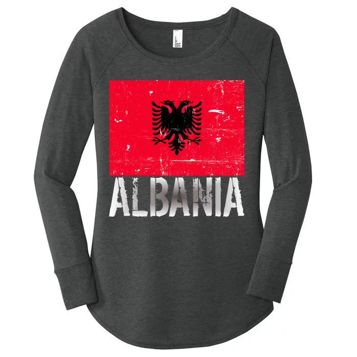 Albania Flag Albanians Soccer Football Team Women's Perfect Tri Tunic Long Sleeve Shirt