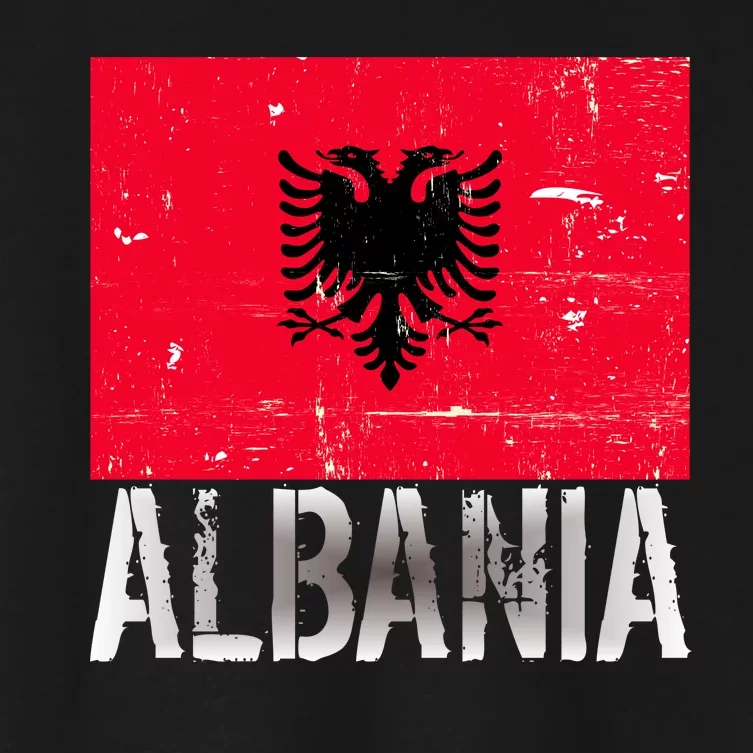 Albania Flag Albanians Soccer Football Team Women's Crop Top Tee