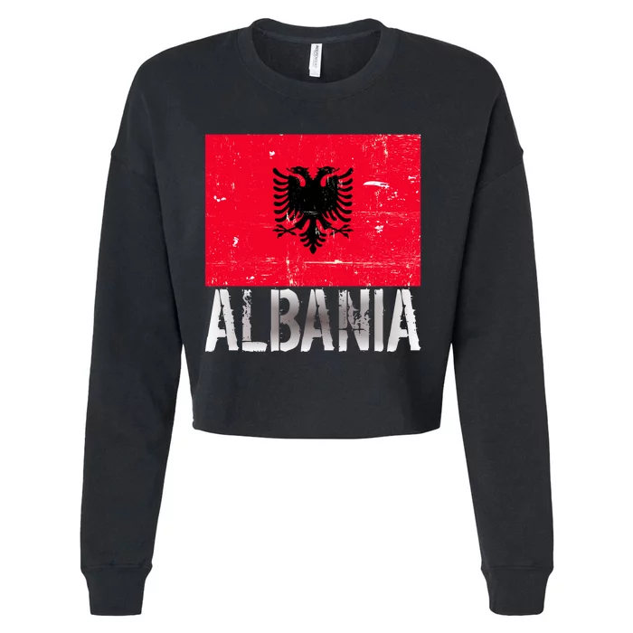 Albania Flag Albanians Soccer Football Team Cropped Pullover Crew