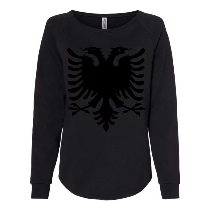 Albanian Flag Eagle Womens California Wash Sweatshirt