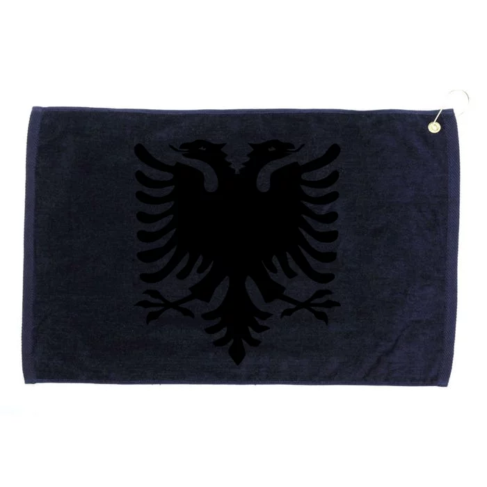 Albanian Flag Eagle Grommeted Golf Towel