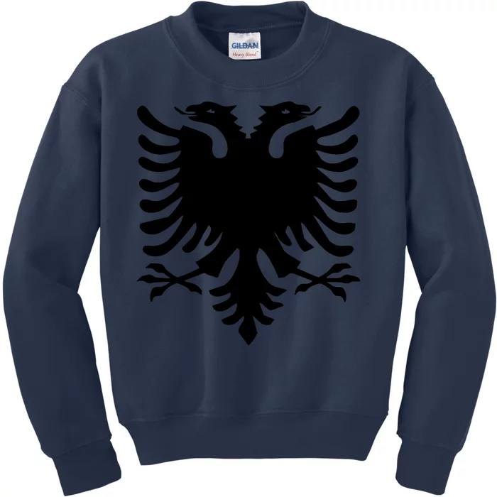 Albanian Flag Eagle Kids Sweatshirt