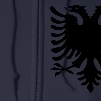 Albanian Flag Eagle Full Zip Hoodie