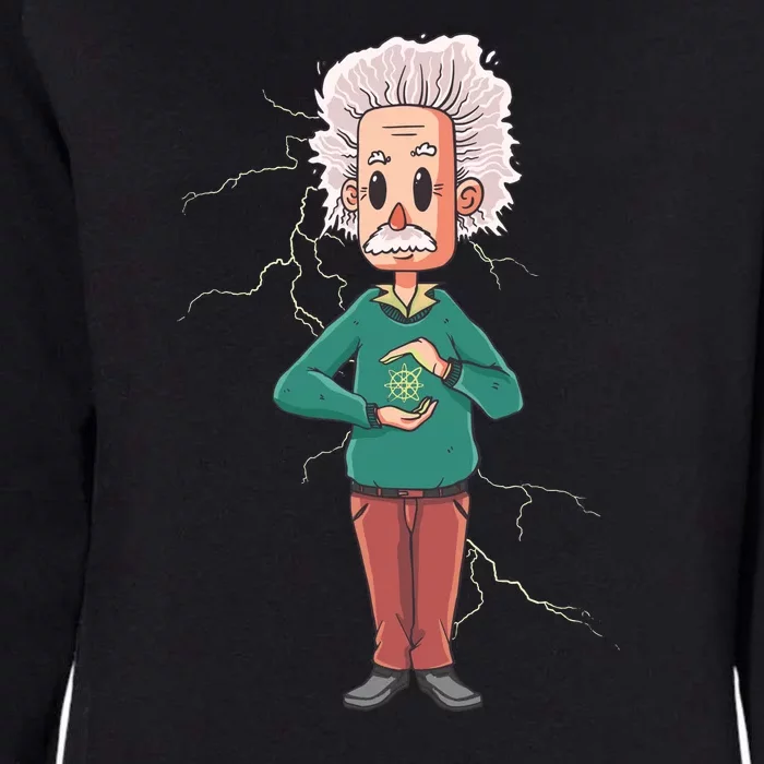 Albert Einstein Cartoon Womens California Wash Sweatshirt