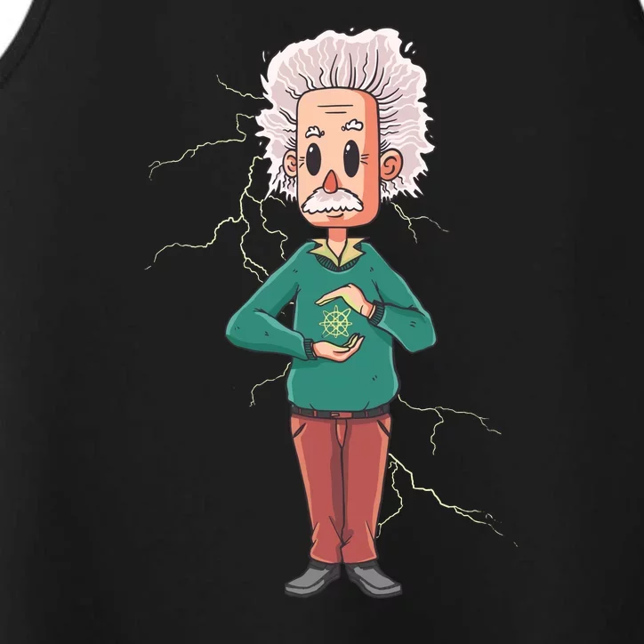 Albert Einstein Cartoon Performance Tank