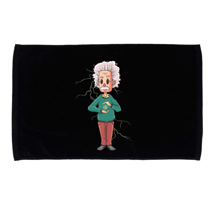 Albert Einstein Cartoon Microfiber Hand Towel