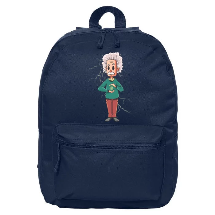 Albert Einstein Cartoon 16 in Basic Backpack