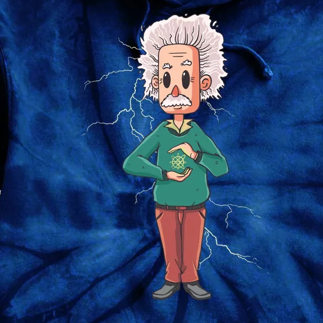 Albert Einstein Cartoon Tie Dye Hoodie