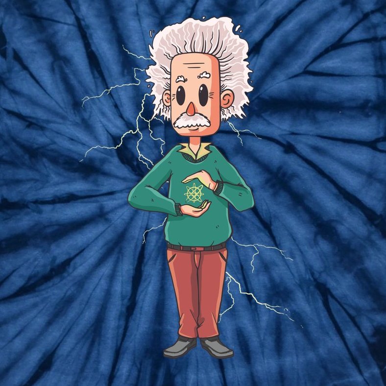 Albert Einstein Cartoon Tie-Dye T-Shirt | TeeShirtPalace