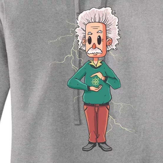 Albert Einstein Cartoon Women's Pullover Hoodie