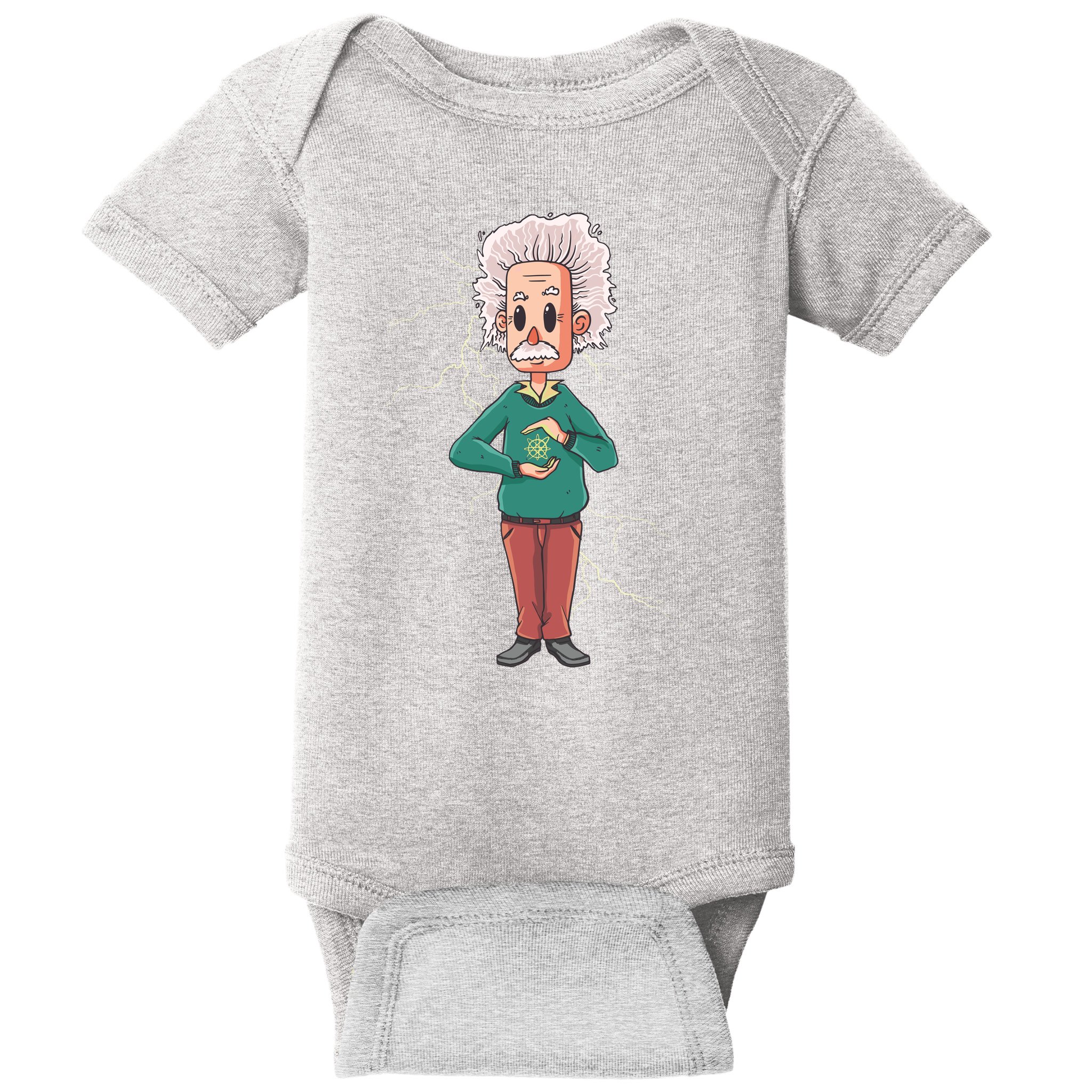 : Einstein Graphic Baby Jersey Onesie - Albert Einstein