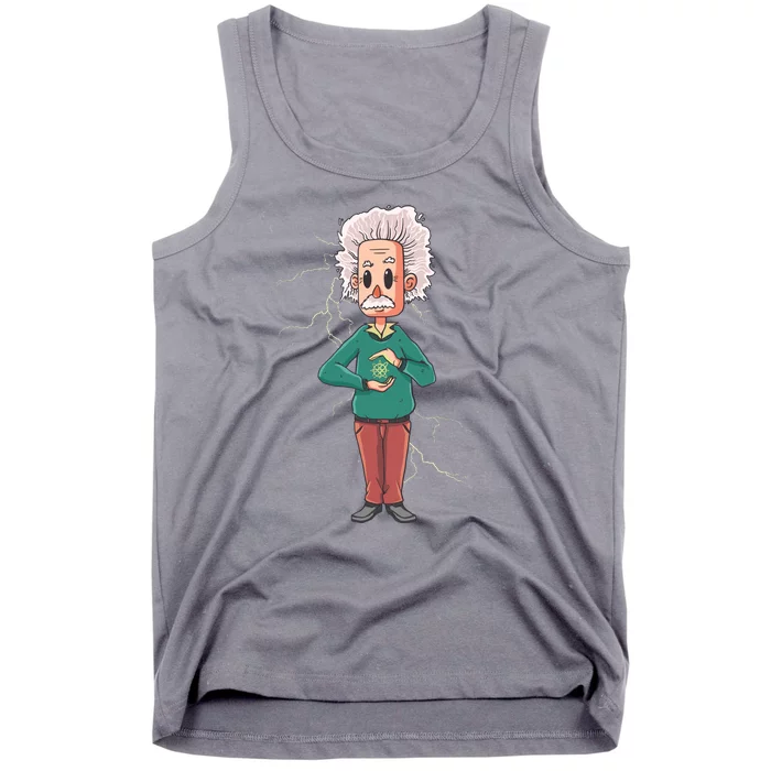 Albert Einstein Cartoon Tank Top