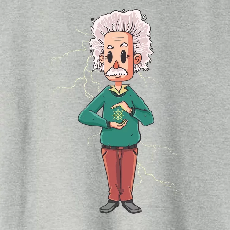 Albert Einstein Cartoon Women's Crop Top Tee