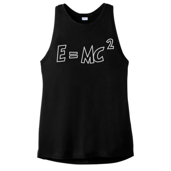 Albert Einstein E=MC2 Equation Ladies Tri-Blend Wicking Tank