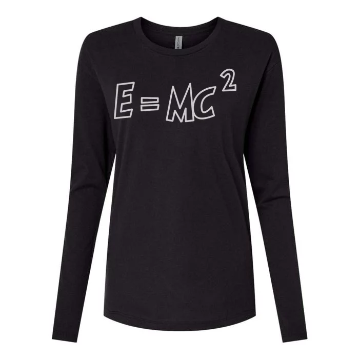 Albert Einstein E=MC2 Equation Womens Cotton Relaxed Long Sleeve T-Shirt