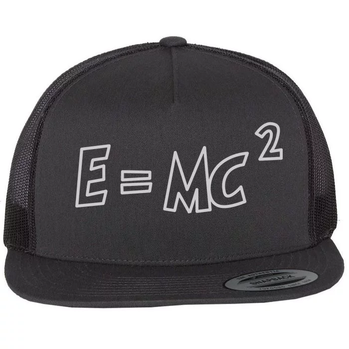 Albert Einstein E=MC2 Equation Flat Bill Trucker Hat